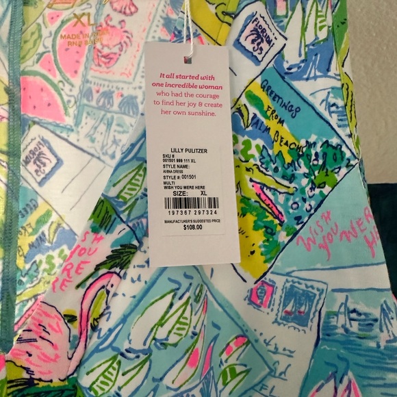 Lilly Pulitzer Pink and Blue Patterned Mini Dress - Picture 2 of 3